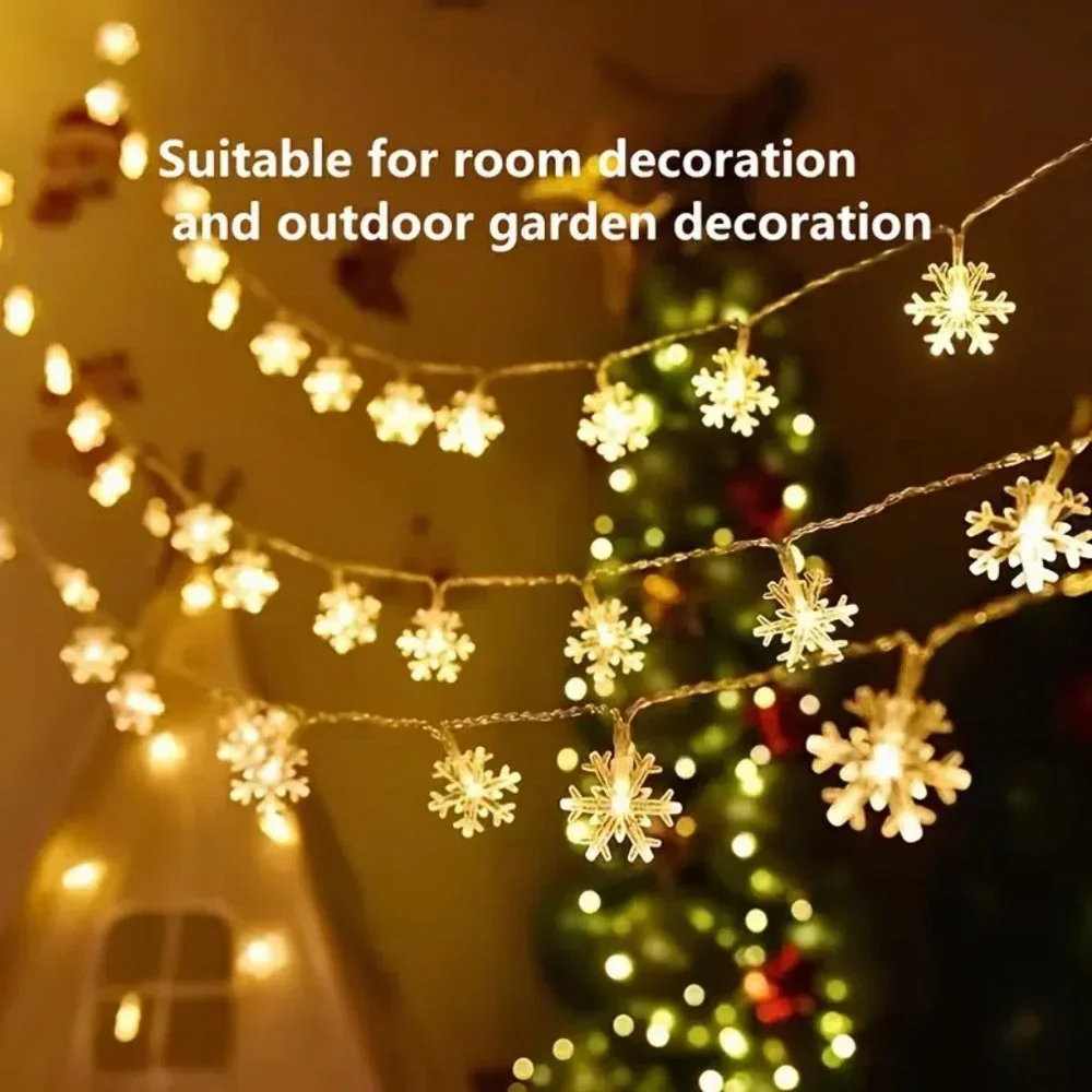 1pc, Snowflake Lights Christmas Decorations